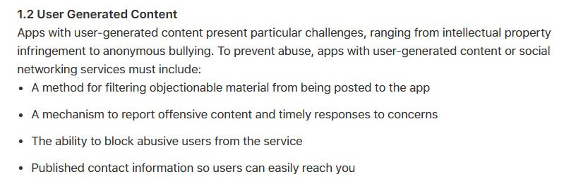 Apple App Store: Terms for Objectionable Content