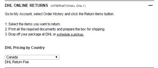 The expanded International Only Returns in East Dane Shipping Policy
