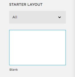 Squarespace and Starter Layout menu: All