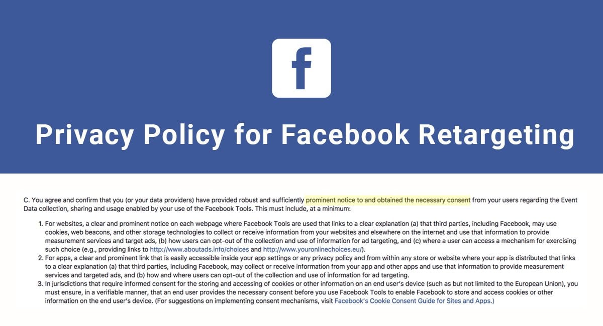 Privacy Policy for Facebook Retargeting