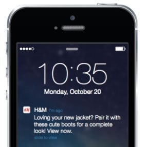 iOS Mobile Push Notification from H and M