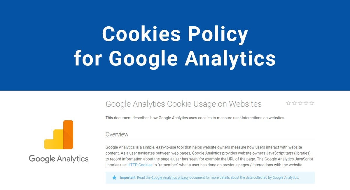 Cookies Policy for Google Analytics