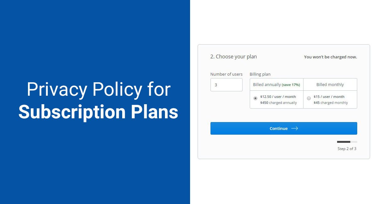 Image for: Privacy Policy for Subscription Plans