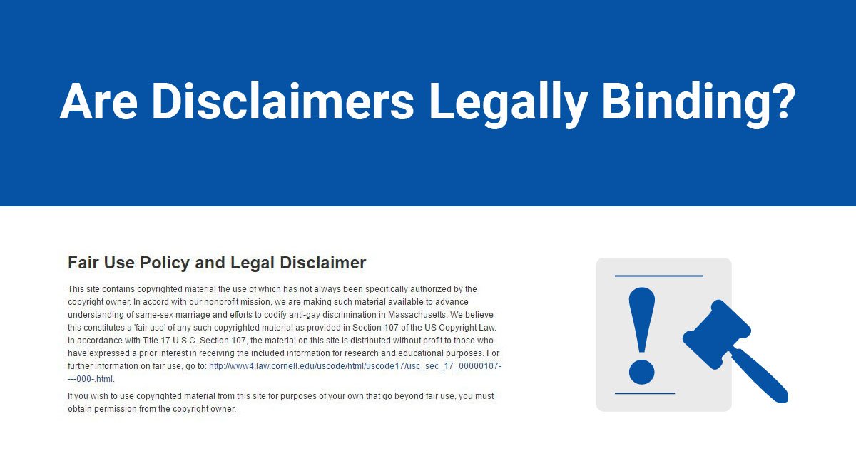 Are Disclaimers Legally Binding?