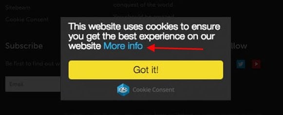 Cookie Consent cookies notification message
