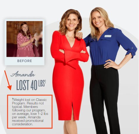 Ad disclaimer from Jenny Craig: Results not typical