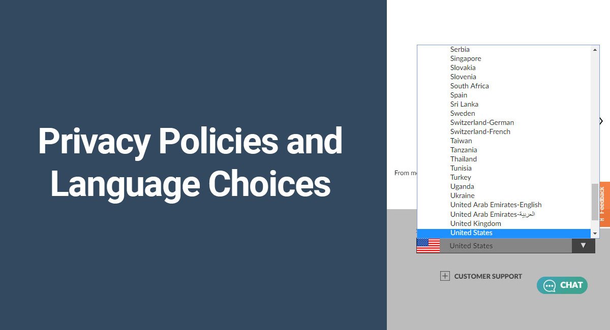 Image for: Privacy Policies and Language Choices