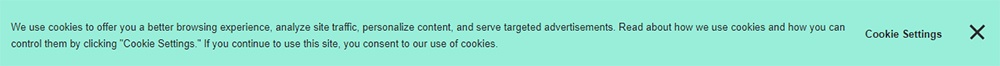 MailChimp Cookies notice banner: Updated screenshot 2018