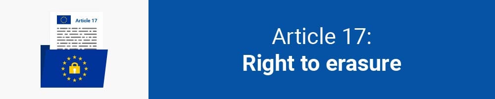 Article 17: Right to erasure