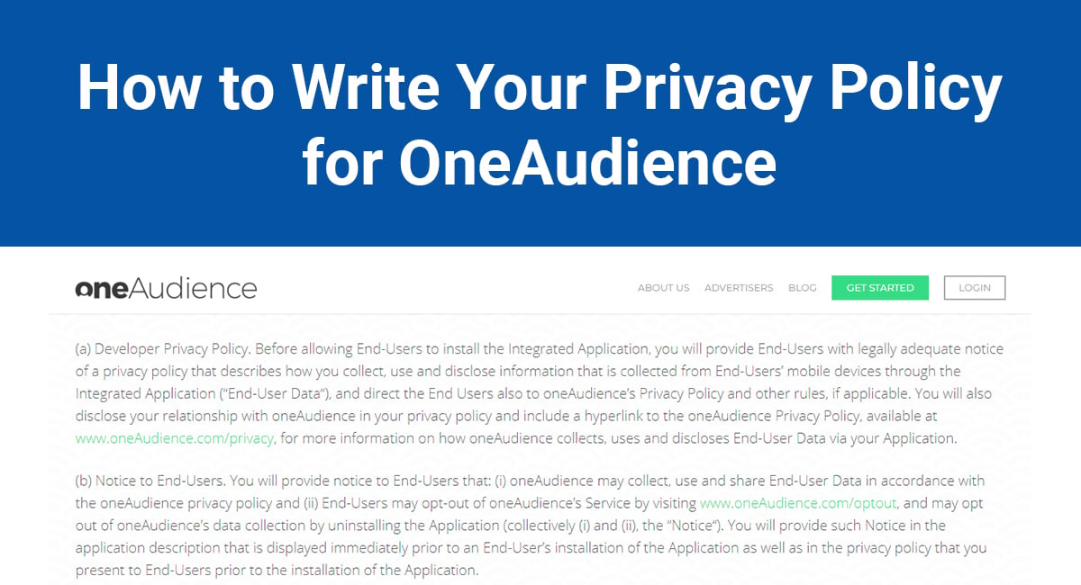 How to Write Your Privacy Policy for OneAudience