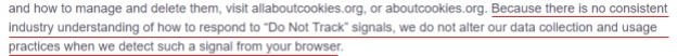 BigCommerce Privacy Policy: Do Not Track signals section