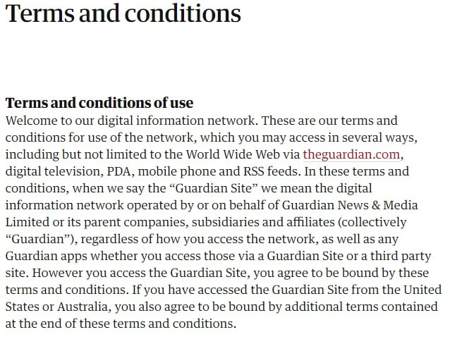 Terms And Conditions