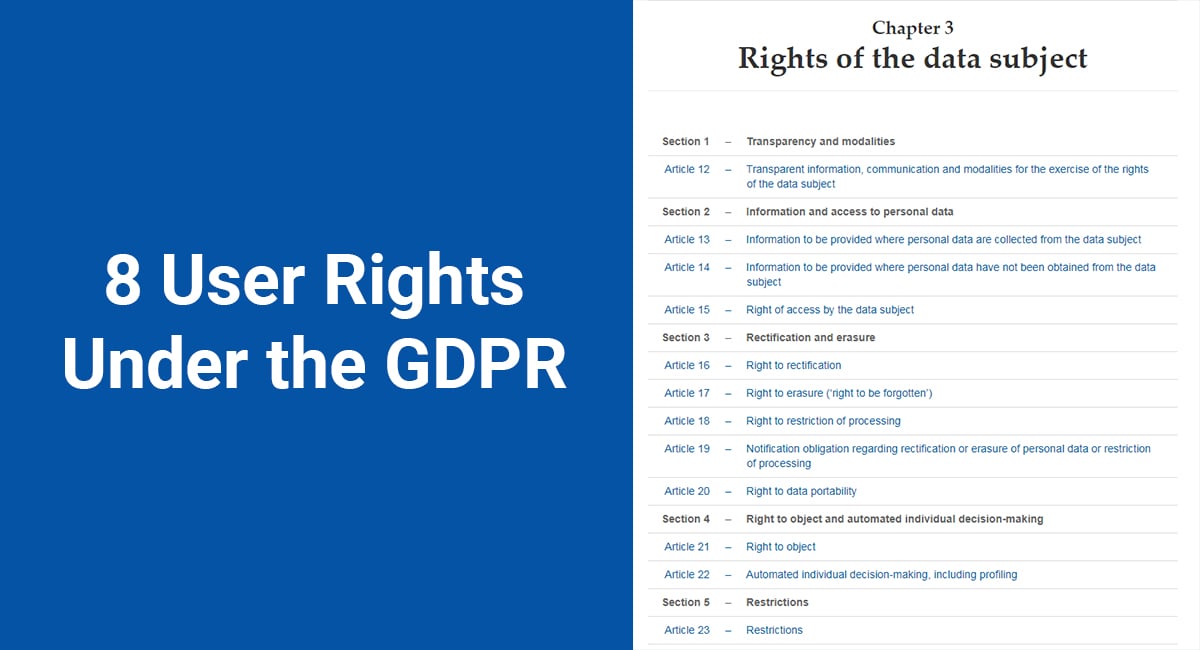 8 User Rights Under the GDPR