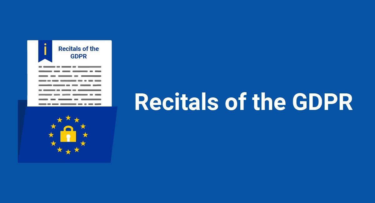 Recitals of the GDPR