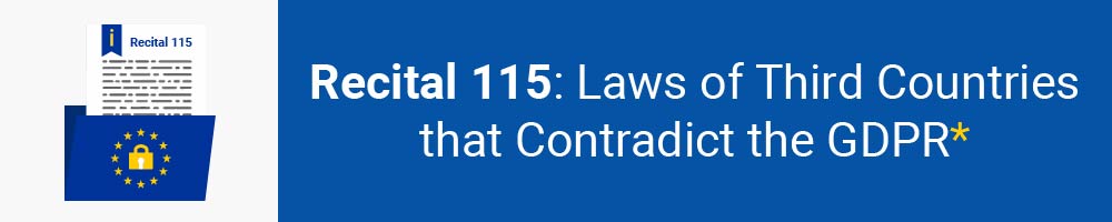Recital 115 - Laws of Third Countries that Contradict the GDPR