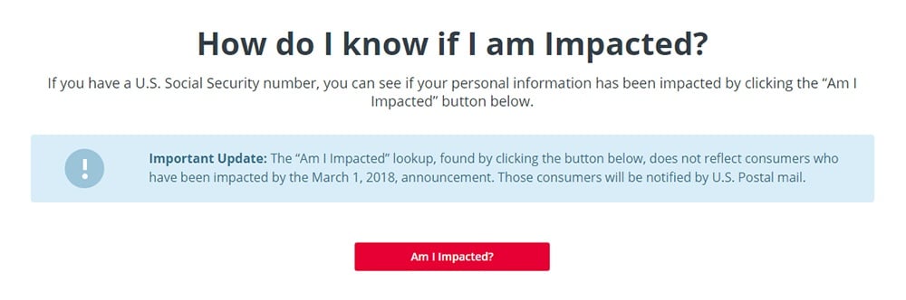 Equifax 2017 Cyber Security Incident Am I Impacted tool