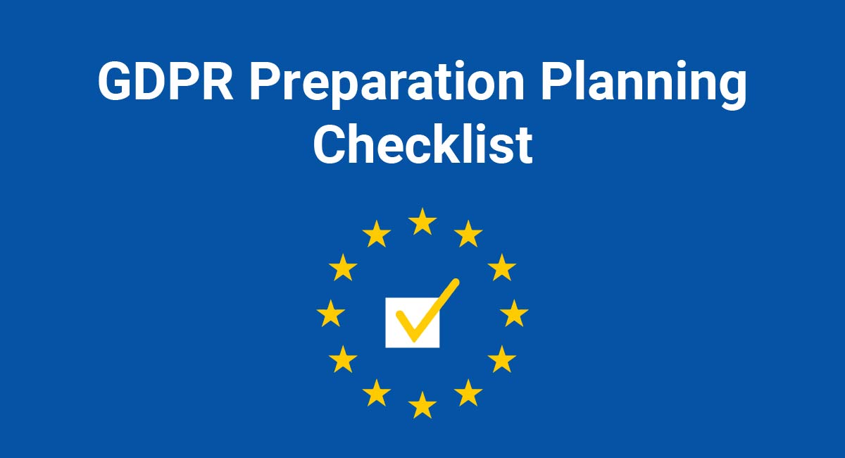 GDPR Preparation Planning Checklist