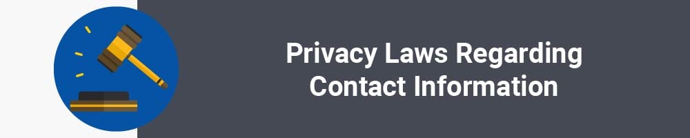 Privacy Laws Regarding Contact Information