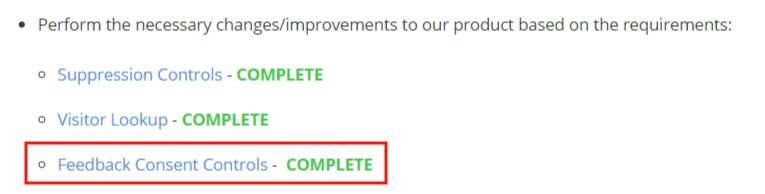 Hotjar GDPR Compliance Statement: Necessary changes and improvements - Feedback Consent Controls section