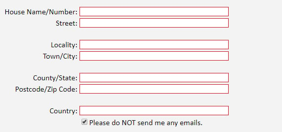 PageSuite registration form with pre-ticked box