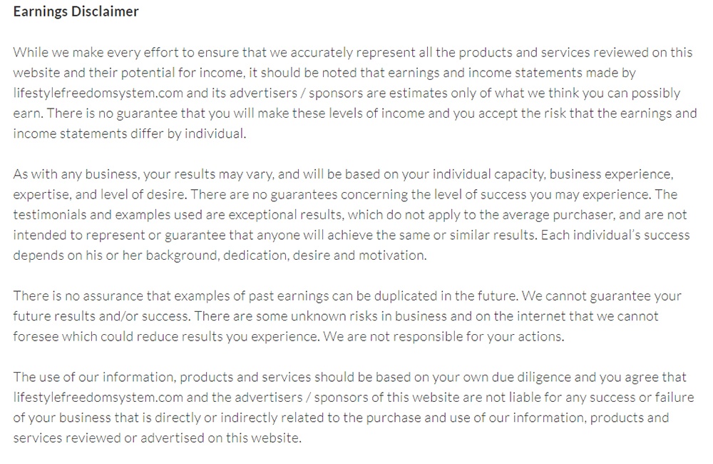 Matt Morris: Earnings disclaimer