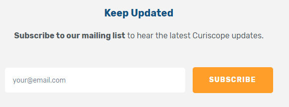 Curiscope subscribe to mailing list form