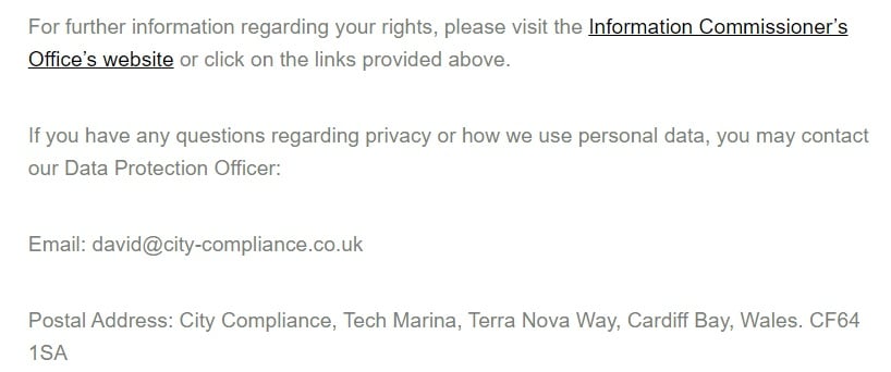 Homelyfe Privacy Policy: Your Rights - GDPR clause - DPO contact information excerpt