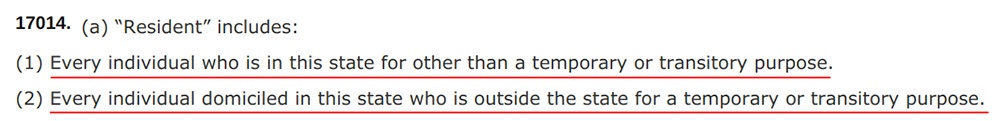 18 CCR Section 17104: Definition of Resident