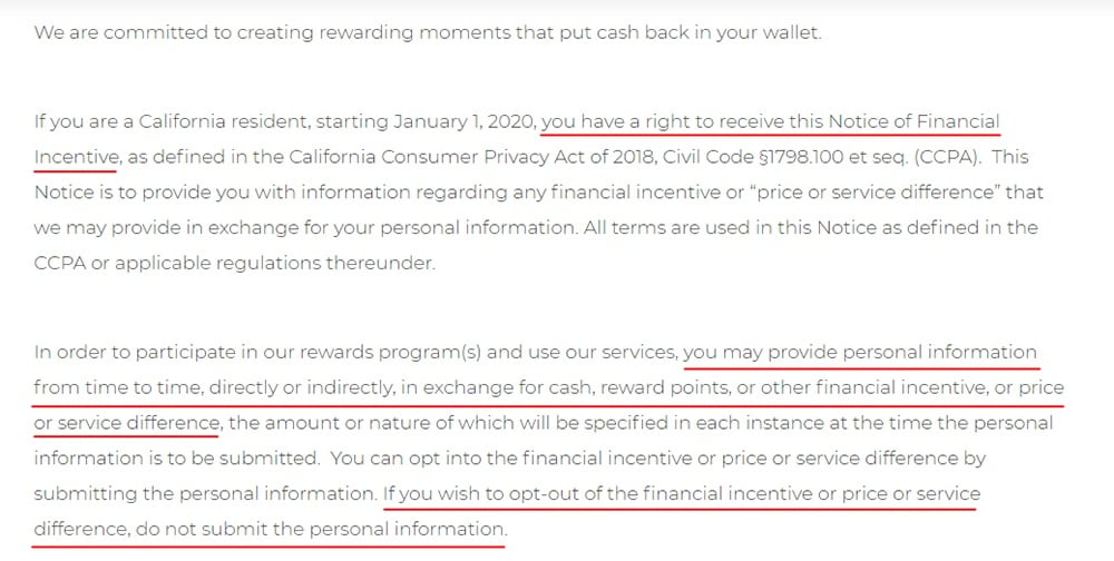 Prodege Notice of Financial Incentive