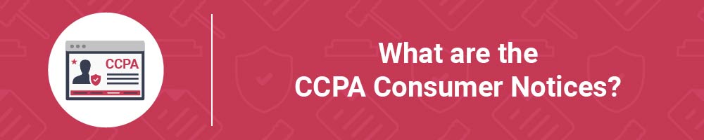 What are the CCPA Consumer Notices?