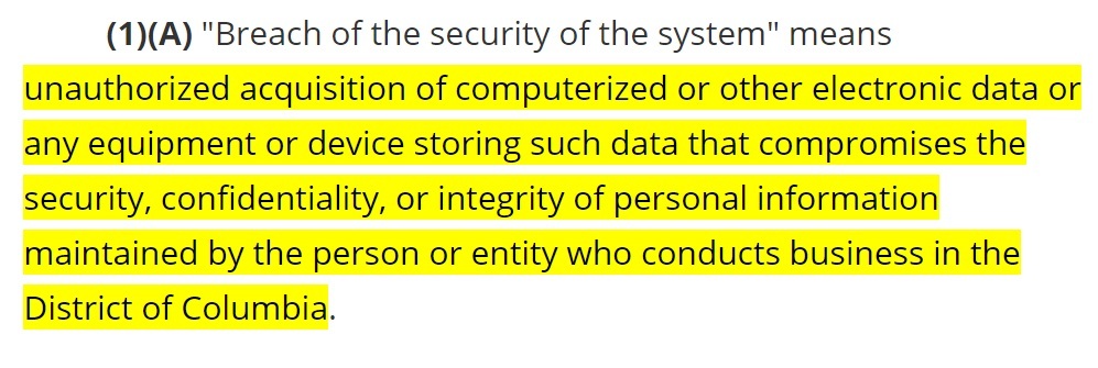 Code of the District of Columbia Chapter 38: Consumer Protections - Section 28 3851 1 A