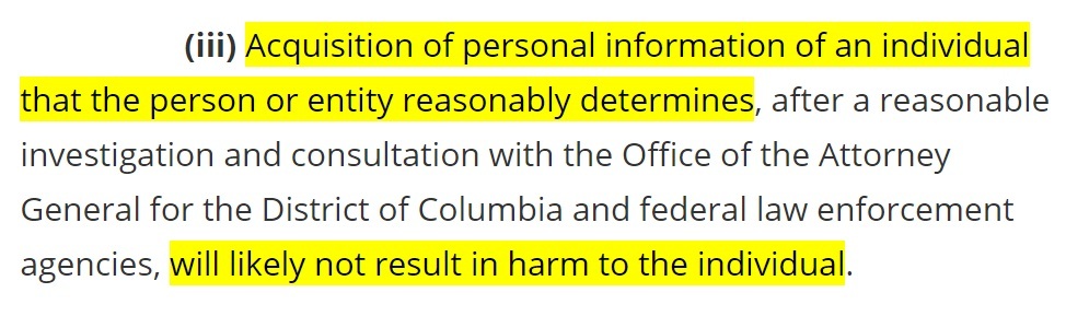 Code of the District of Columbia Chapter 38: Consumer Protections - Section 28 3851 1 B iii