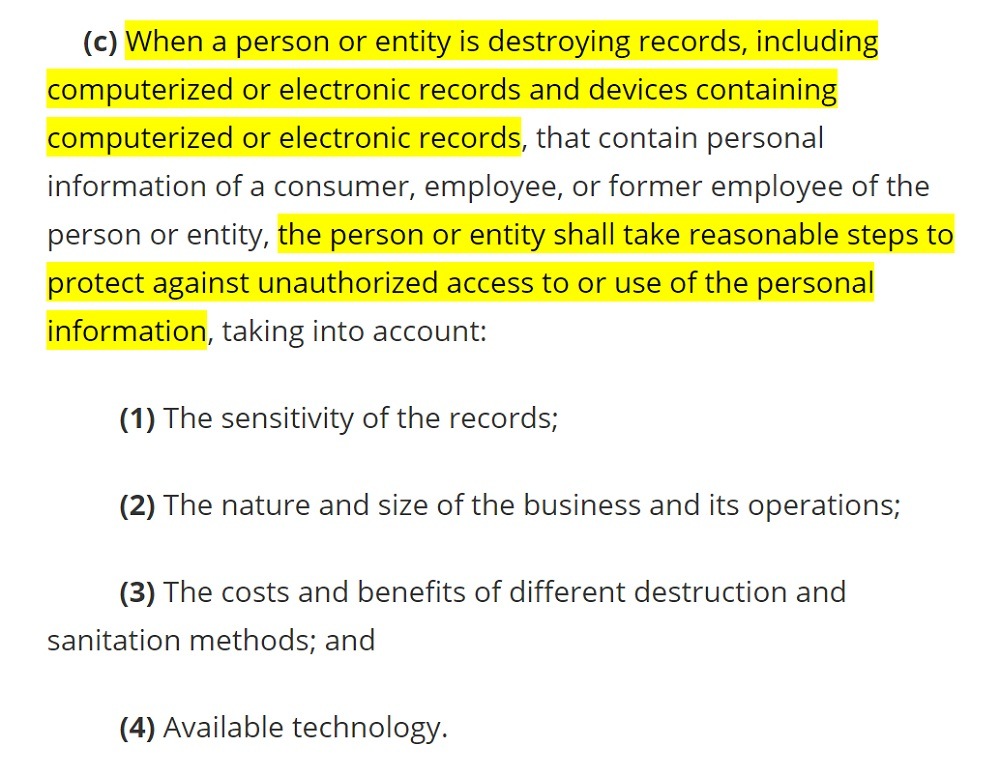 Code of the District of Columbia Chapter 38: Consumer Protections - Section 28 3852 01 c