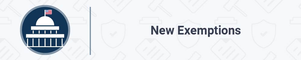 New Exemptions