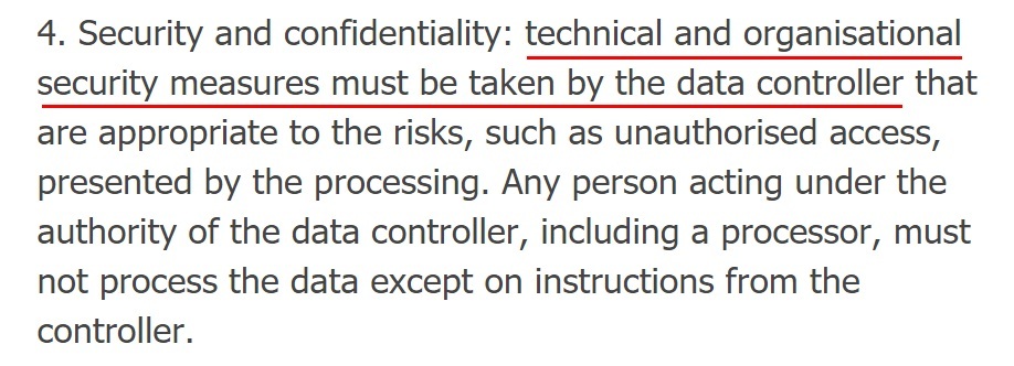 EUR-Lex Commission Decision amending Standard Contractual Clauses: Annex A Section 4 - Security and Confidentiality