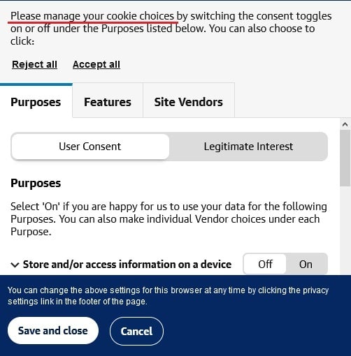 Cookie Consent Examples Termsfeed