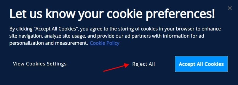 Sendinblue Cookie Consent notice