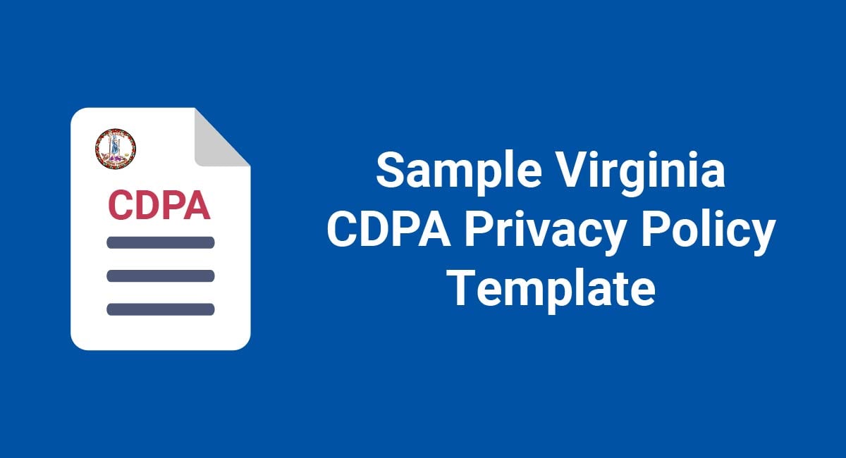 Sample Virginia CDPA Privacy Policy Template