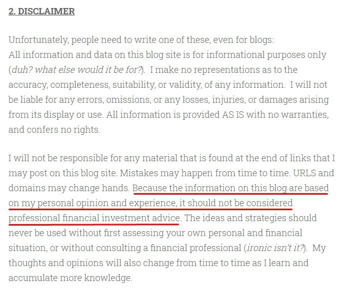 Disclaimer Examples Termsfeed