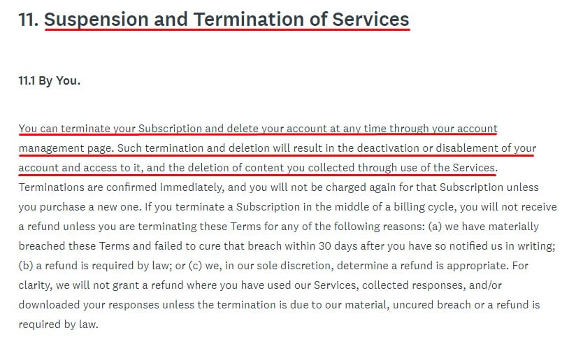 Conditions of Return/Customer Requirements Clauses - TermsFeed