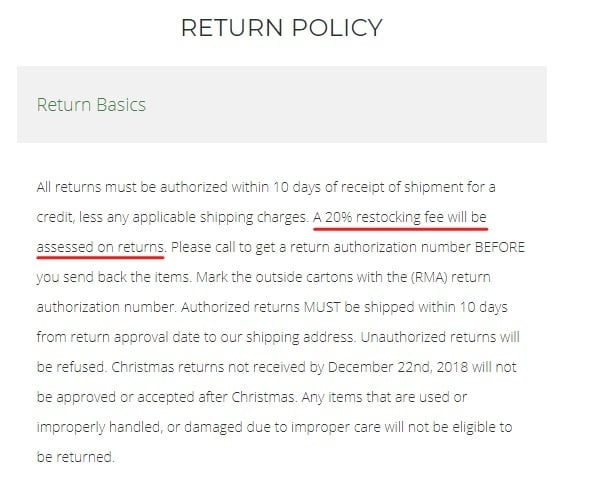 late package arrival secret policy, you get to keep the item an,  refund method