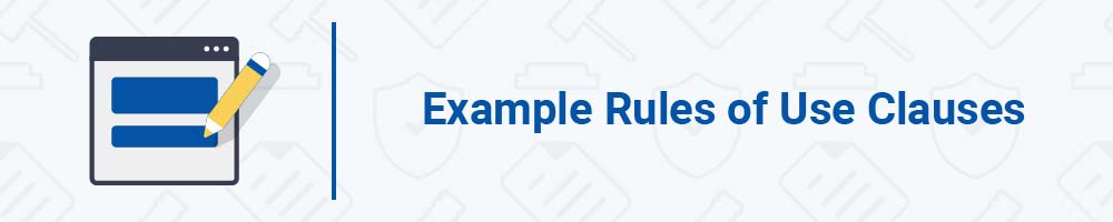 Example Rules of Use Clauses