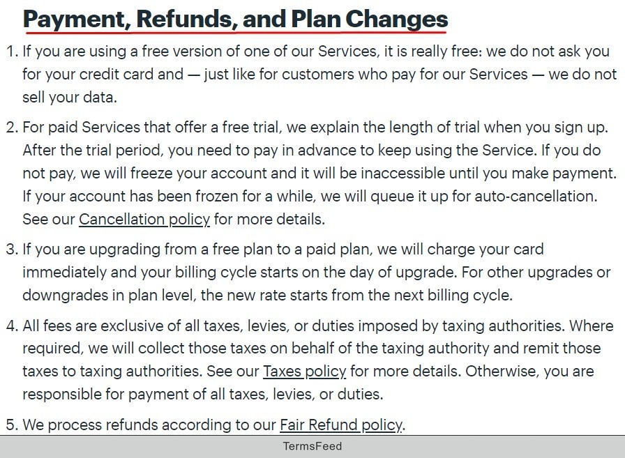 Business Terms Conditions Template Download TermsFeed