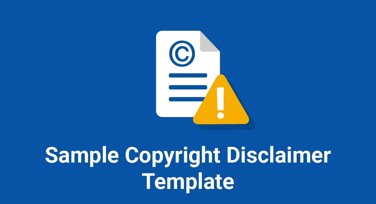 Sample Copyright Disclaimer Template