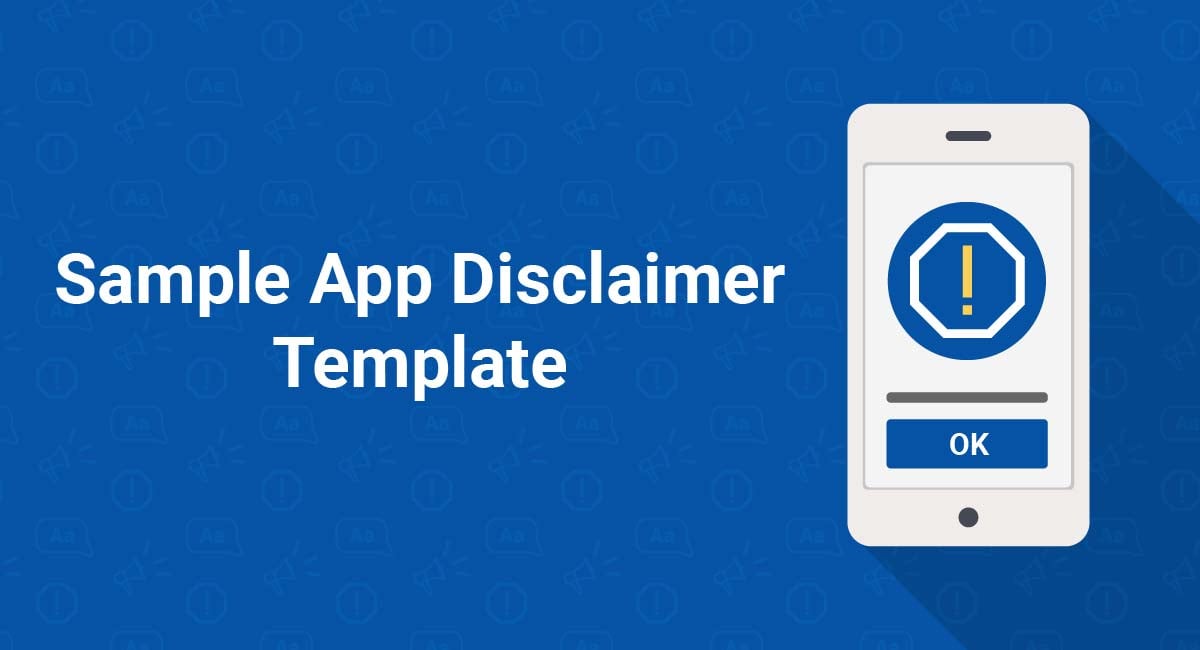 Sample App Disclaimer Template
