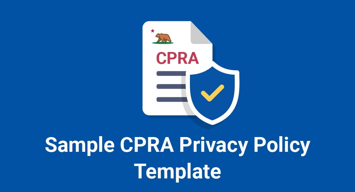 CPRA Privacy Policy Template