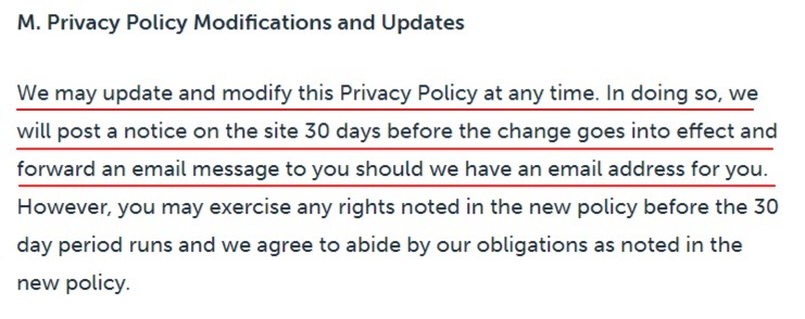 Smart Passive Income Privacy Policy: Privacy Poliicy Modifications and Updates clause