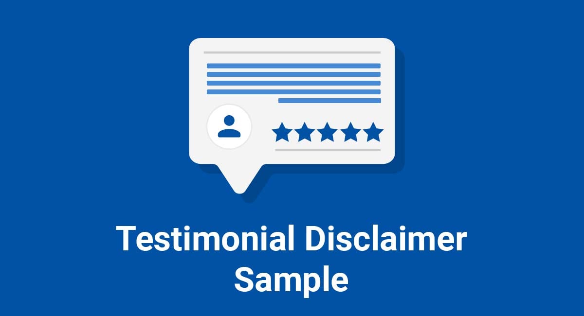 Testimonial Disclaimer Sample