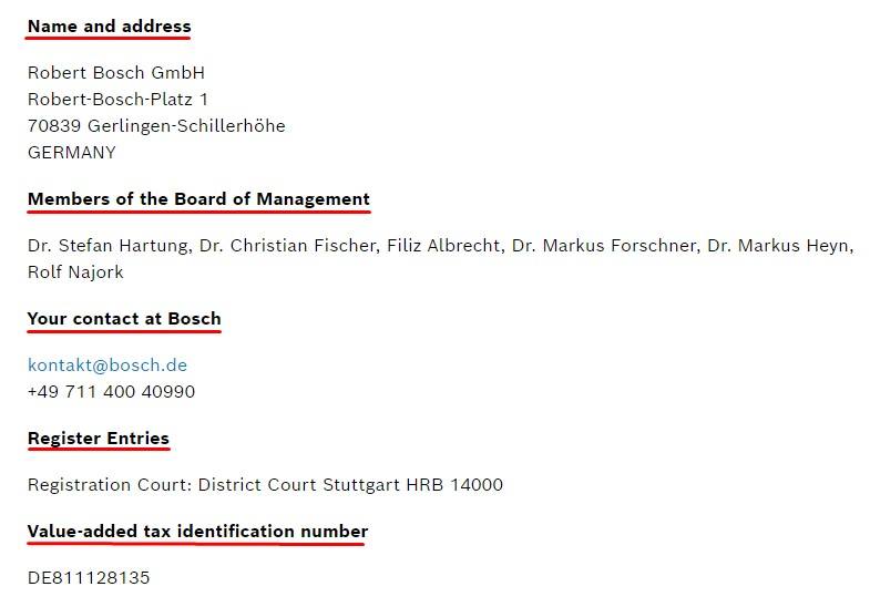 Impressum –