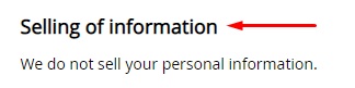 Deloitte Privacy Notice: Selling of information clause